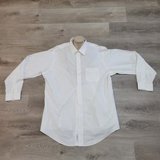 Brooks Brothers Men  s White Dress Shirt 16-6/7 34/35 Slim Fit Non Iron Button Do
