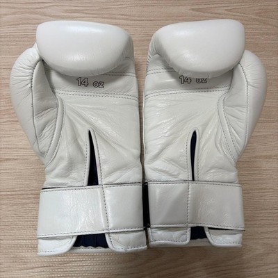 Winning MS-500-B/14オンス/ホワイト Winning Boxing Gloves MS-500B 14oz White Pro Tape Type Japan Used