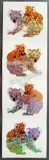 HAMBLY STUDIOS STICKERS PRISMATIC GLITTER KOALA BEAR AND BABY JOEY RARE VINTAGE