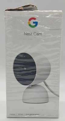 Google Nest Cam Indoor Wired Smart Security Camera 2nd Gen Snow New Open Box US