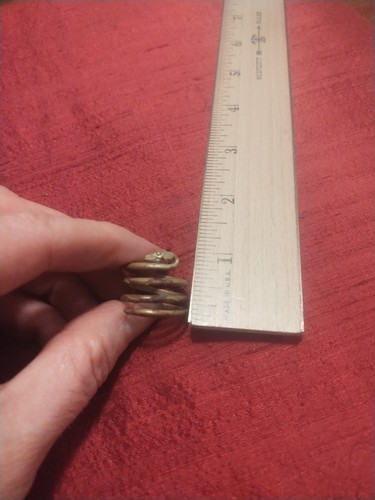 Handcrafted Bronze Coiled Snake Ring Size 9
