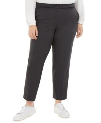Bar III Plus Size Ankle Pants Black 16W 93487355077 S P RT $69.0