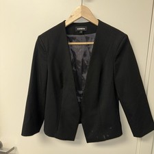 Express Womens Black Cropped Blazer Size 10