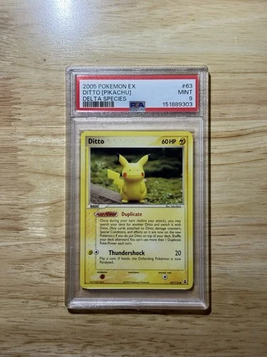 New Listing2005 POKEMON EX DELTA SPECIES #63 DITTO [PIKACHU] PSA 9