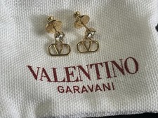 Valentino Garavani V Logo Earrings Studs Designer