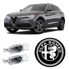 Never Fade Alfa Romeo Door Light Logo, Projection Ghost Shadow Welcome White