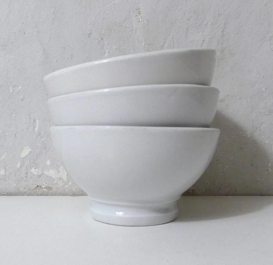 3 bols en porcelaine blanche PILLIVUYT vintage - Photo 2/4