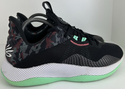 Under Armour Curry HOVR Splash 2 Mens Size US 7 Black Anitfreeze Camo Shoes - Picture 5 of 10