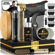 Ultimate Luxury Mens Beard Grooming Kit-9pc Gift Set-Beard Kit for Men-Mens Gift