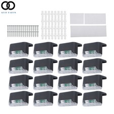 16 Pack Solar Power Stairs Lights Outdoor Garden Wall Fence Deck Solar Step Lamp