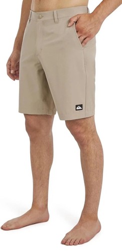New Quicksilver Men’s Beige Stretch Hybrid Shorts 9" Inseam Size 34  (F3)