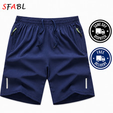 Mens Running Shorts Gym Football Training Sports Shorts Pockets Lightweight S-4X
