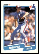 1990 FLEER Baseball Trading Card - KEVIN GROSS #348 - Montreal Expos