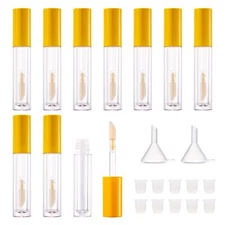 10PCS Empty Lip Gloss Tubes with Wand Applicator 3ml Refillable Containers Tr...