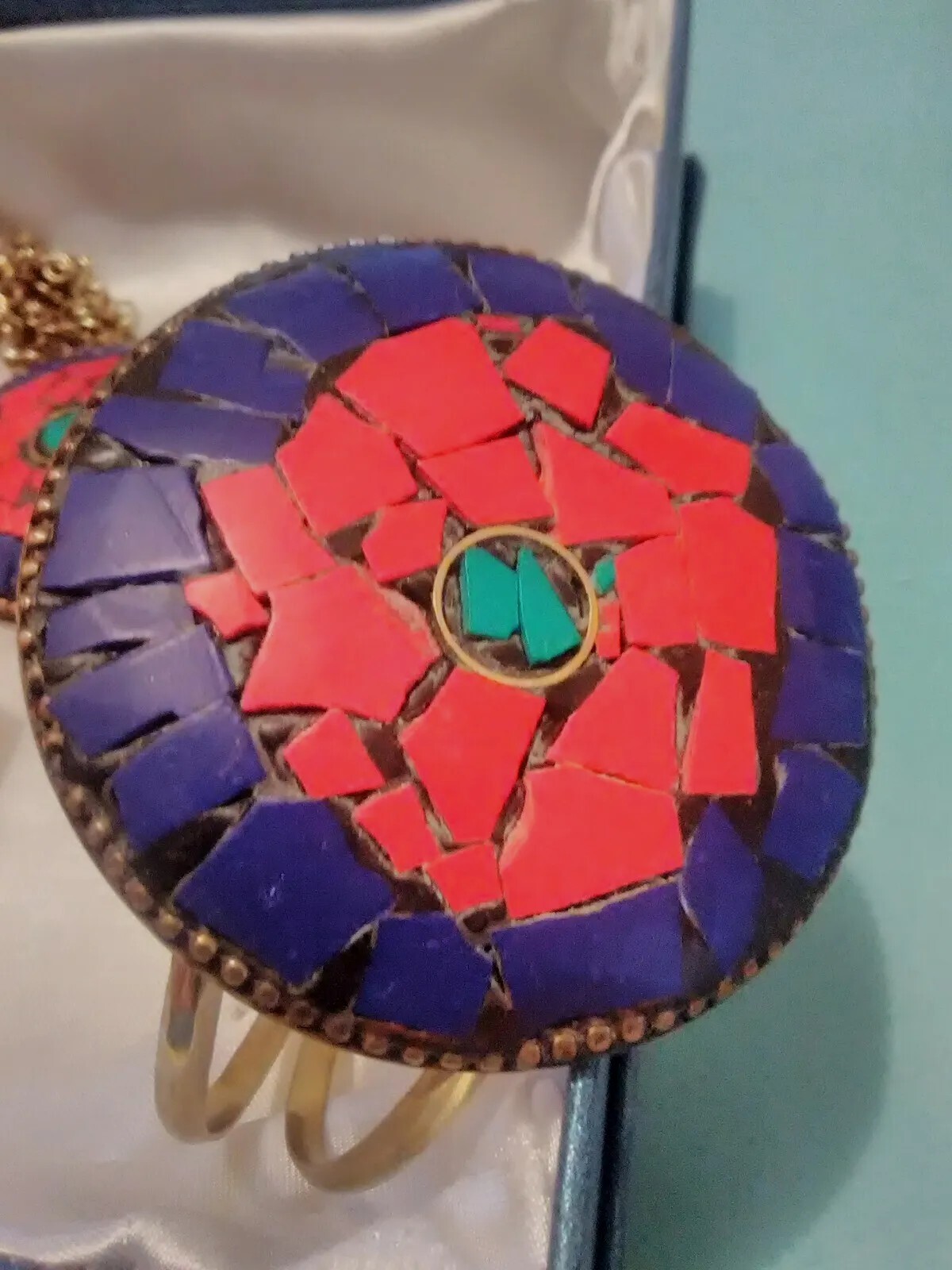 Beautiful MultiColor Resin and Brass Jewelry Set eBay