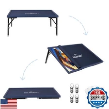 1000 Piece Puzzle Table with Folding Legs, Tiltable Jigsaw Board, Clear Cover