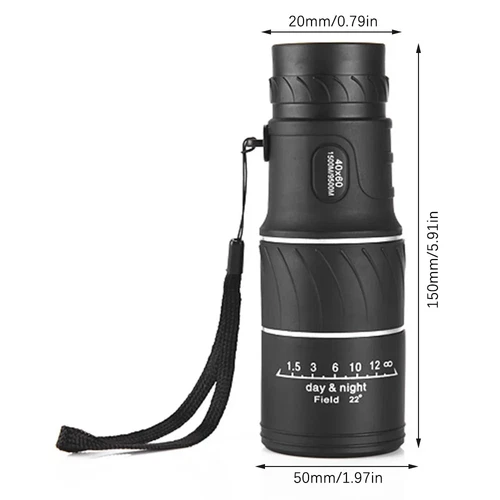 40X60 Monocular Binoculars With Night Vision BAK4 Prism High Power Waterproof - Picture 9 of 12