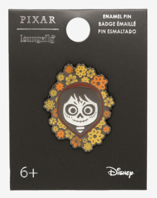 Disney Pixar Loungefly Coco Miguel Sugar Skull Marigold Frame Metal Enamel Pin