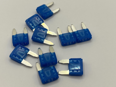 #ad 15amp mini fuse Blue 15A for automotive 10 pcs $7.99