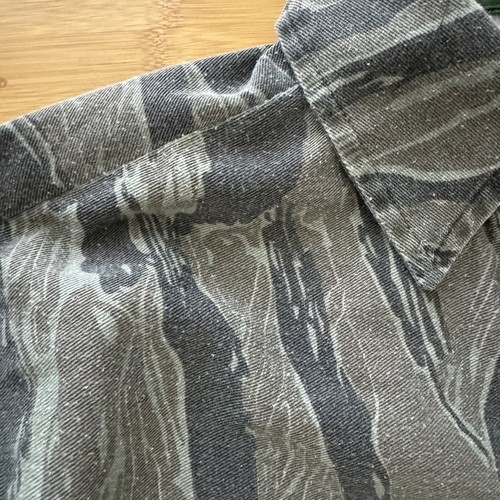 Vintage Bass Pro Shops Tiger Stripe Camo Snap Button Long Sleeve Shirt M/L - Picture 4 of 9