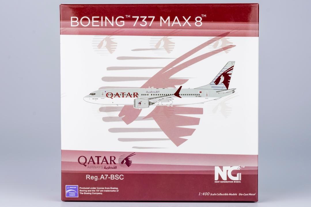 Qatar Airways 737 Max 8 A7BSC Model NG 1/400 Scale Aircraft