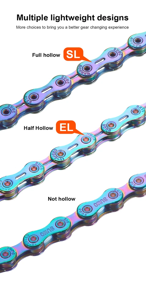 For Shimano KMC 10 Speed SUMC X10SL Light MTB Road Bicycle Bike Rainbow Chain - Image 4 of 4