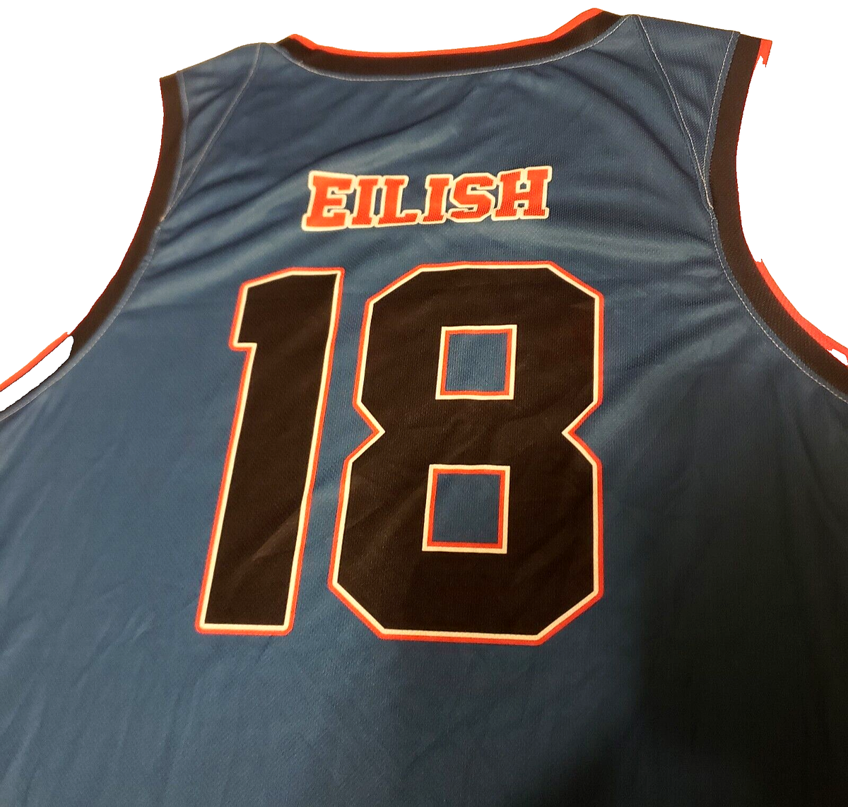 BILLIE EILISH~ Blue Mesh 2018 TOUR Size L Adult RARE Garment 1