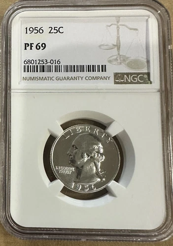 1956 P 25C Proof Washington Quarter NGC PF69
