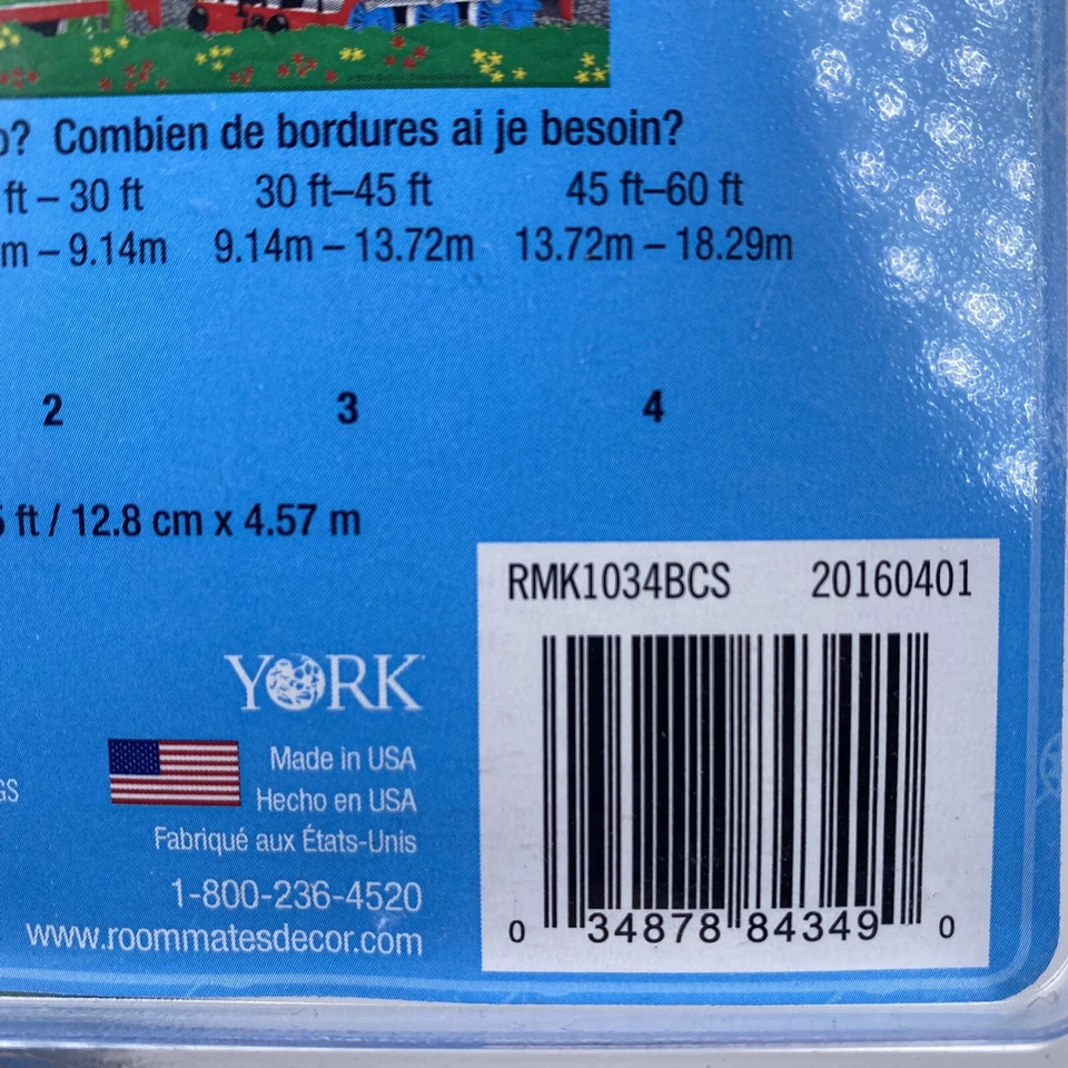 Borde de papel de pared pelar y pegar Thomas & Friends 2x 5” X 15 pies NUEVO Foto 3 de 4