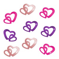 100 Stk Deko Herzen Mix Pink, Lila, Rosa Streuteile Tischdeko Streudeko Hochzeit