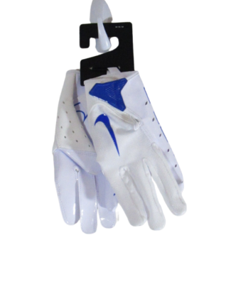 NWT Nike Vapor Jet 7.0 Kids Football Gloves M White/Blue MSRP$40