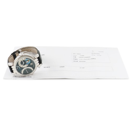 harry winston Premiere Excenter Time Zone 200 MM 18WG watch men TO170752 - Picture 6 of 6