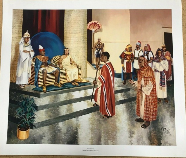 New Framed Let My People Go Egypt Moses Pharaoh Art Poster Print Size