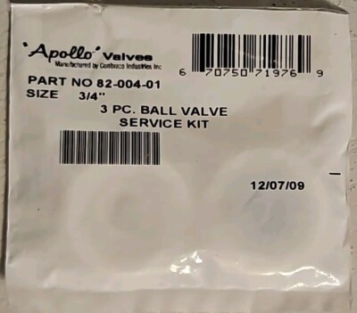 Apollo Valve 82-004-01 3/4'' 3 Piece Ball Valve Service Kit **FREE SHIPPING**