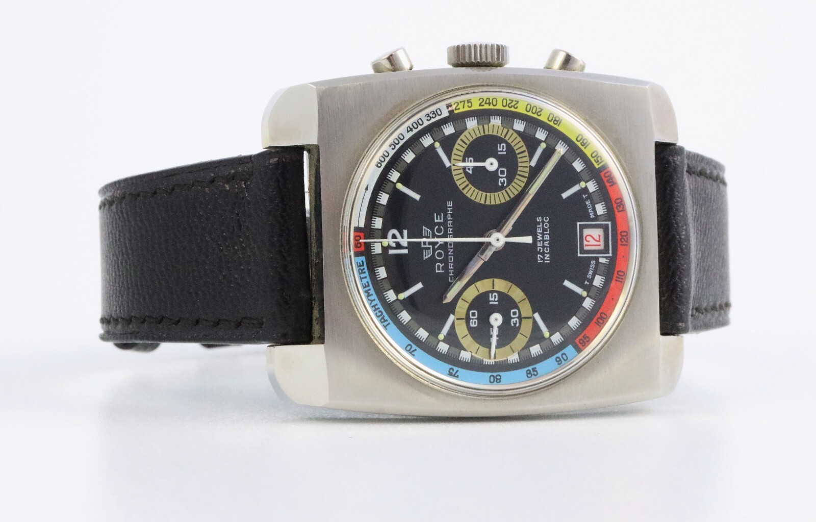 Bild 4 - Vintage Royce Chronograph Rainbow Handaufzug 7734 70er Jahre Dif22564 AVS18061 X