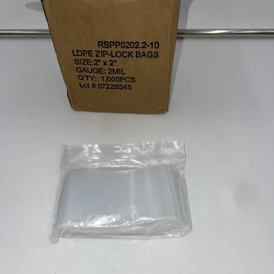 LDPE Zip-Lock Bags 2” X 2” 2mil Clear 1,000 Pcs - Image 2 of 4