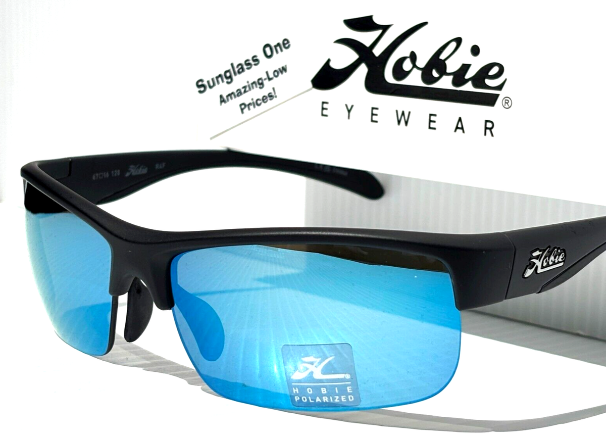 NEW HOBIE WHARF Matte Black Sport POLARIZED Cobalt Mirror 