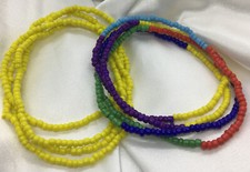 2 PC Handcrafted Waist Beads Jewelry African Bohemia Bracelets Anklet New 2133