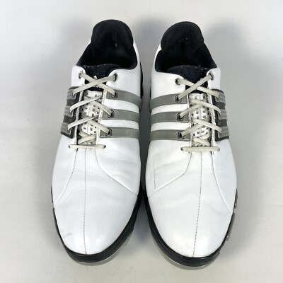 Adidas Tour360 4.0 Golf Shoes Mens 7.5 White Black Leather  display picture 1