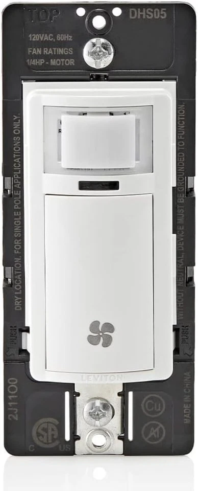 Humidity Sensor Switch for Bathroom Exhaust Fan Moisture Control White - Image 3 of 4