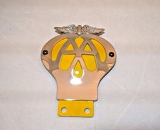 Vintage Aa Badge Automobile Association Classic Car Badge