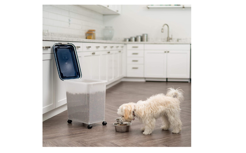 Pet Food Storage Container Large Dry Bin Dog Cat Bird BPA Free Lid Wheels 33 Qt - Picture 7 of 8