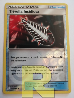 Insidious Drill   Team Game 138/181   Reverse Foil   Pokemon Italian