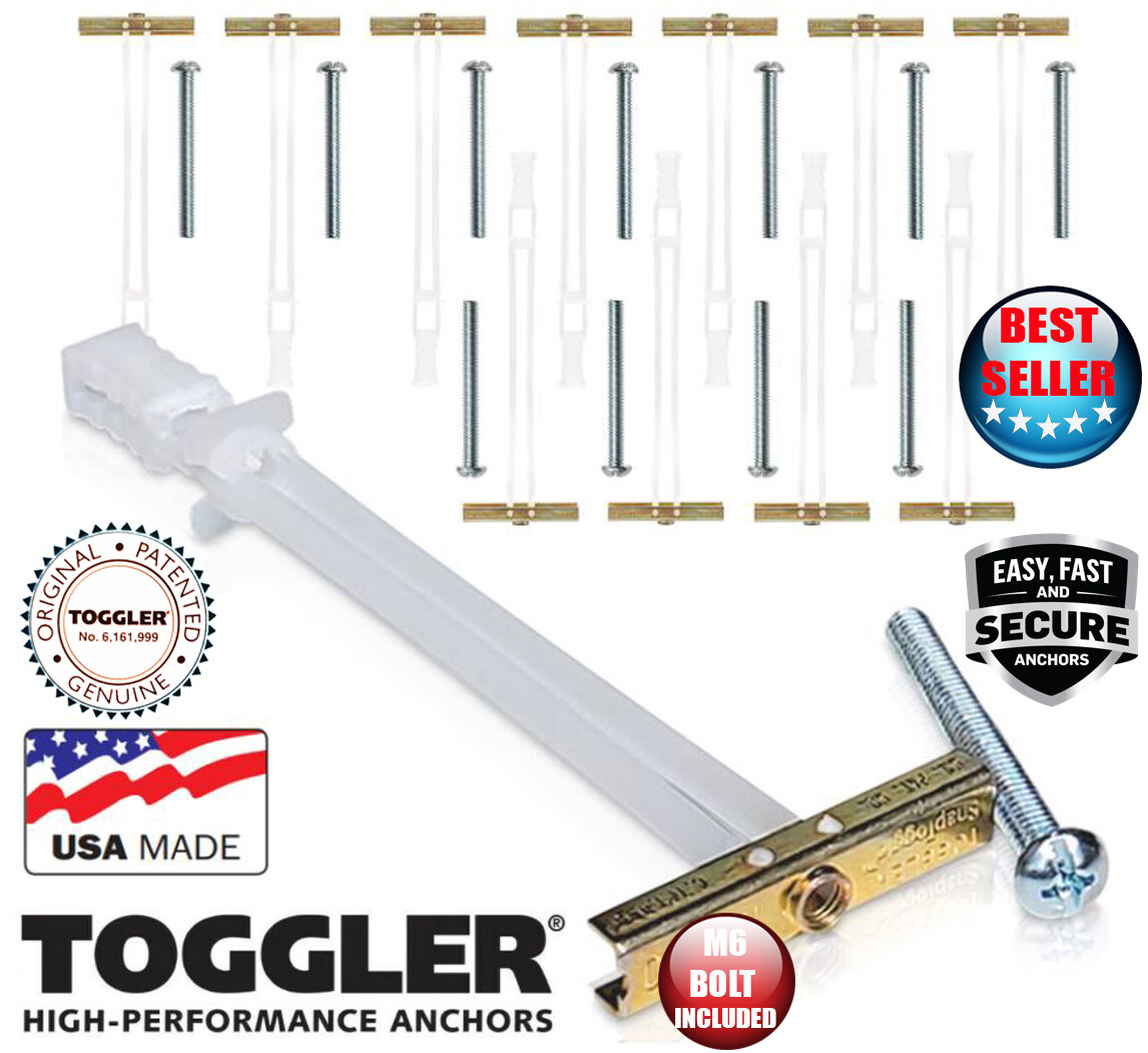 Snaptoggle Heavy Duty Toggler Dry Wall Anchors & Bolts M6 eBay