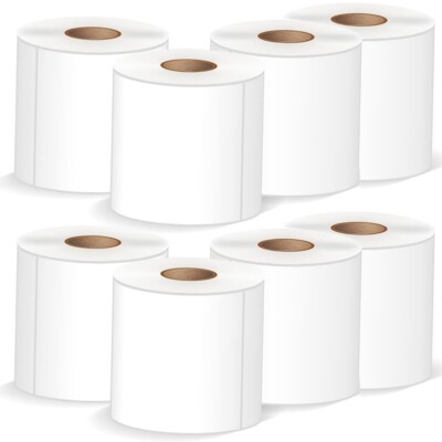 Thermoetiketten Thermodirekt 100x200mm Selbstklebend 250 Etiketten 1 Rolle Weiß