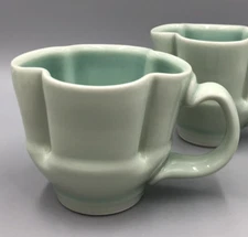 Ryan J Greenheck RJG Studio Pottery PA Celadon Green Ohr Series Mug Cup A