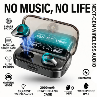 Bluetooth Earbud Headset TWS 5.3 Wireless Earphone Invisible for All Cell Phone