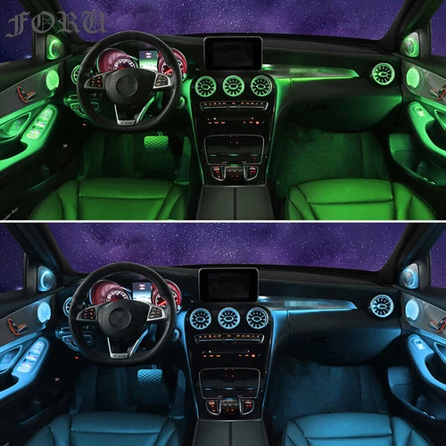 For W205 Mercedes-Benz C Class COUPE 64 Color Ambient Light AC Vent C43 C63 S - Picture 5 of 12