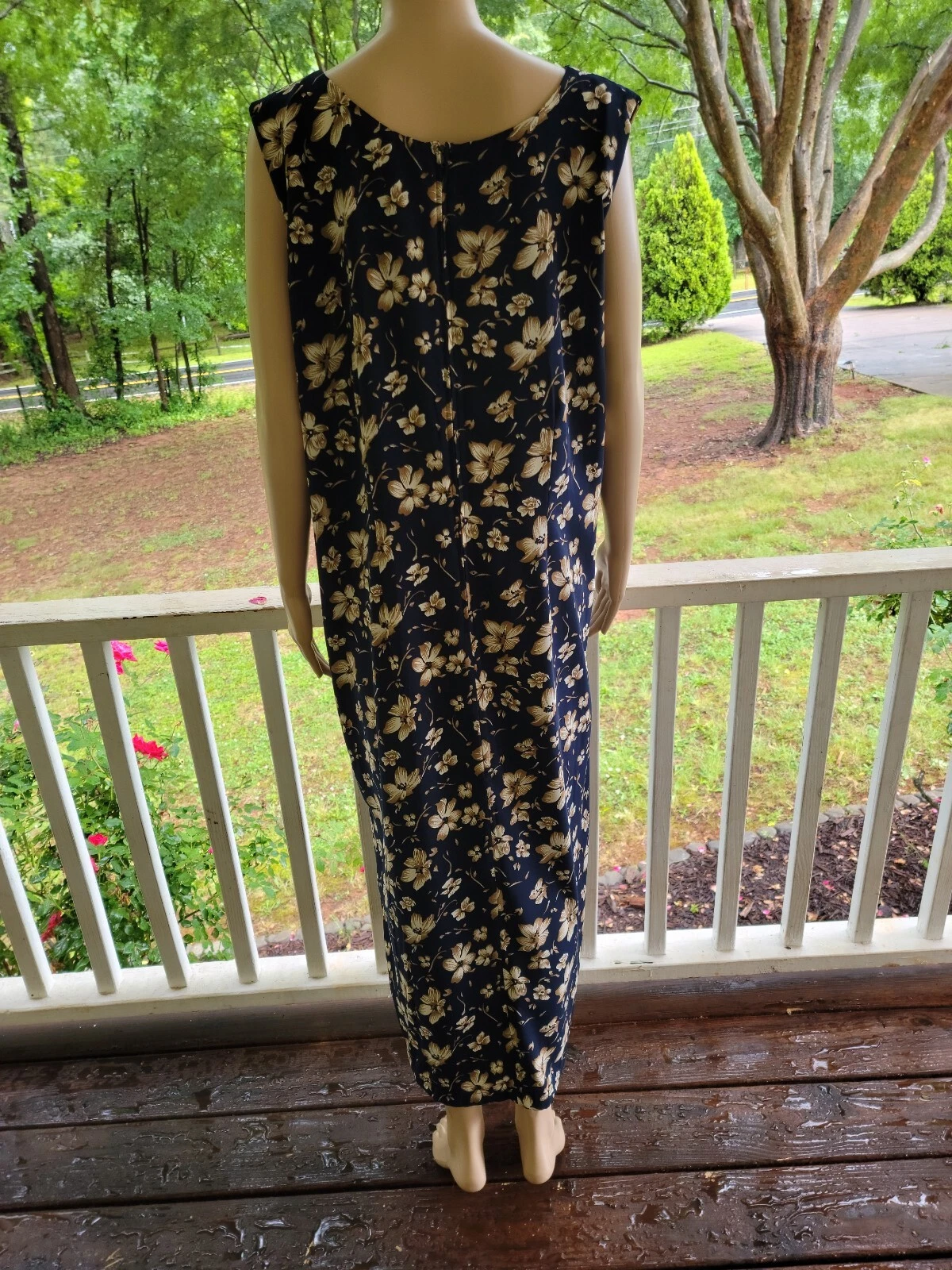 VETEMENTS Premier International da donna abito lungo floreale vintage taglia XL