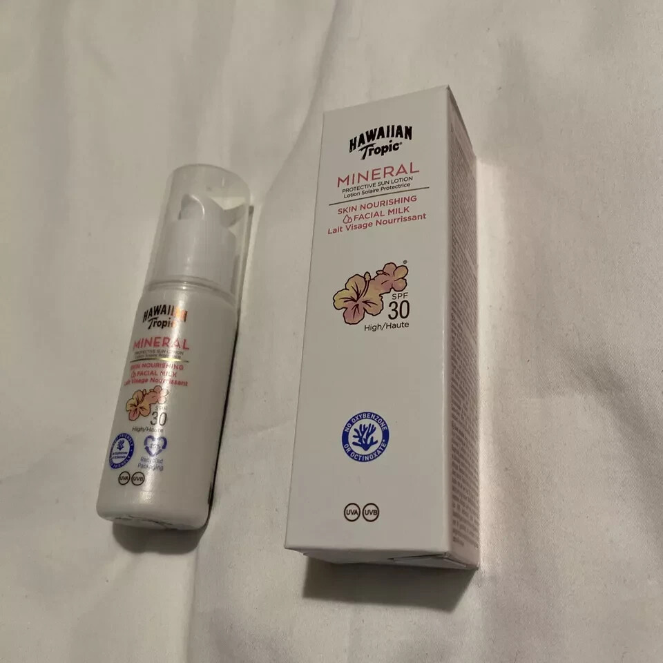 Hawaiian Tropic Sun Mineral Lotion Cream Block Sunscreen SPF 30 Moisturiser 50ml